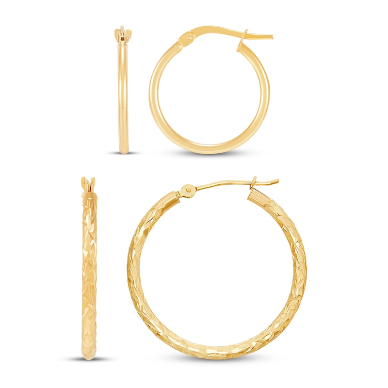 Main Image 1 of Hoop Earrings Gift Set 10K Yellow Gold 19mm