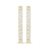 Thumbnail Image 2 of Certified Diamond Oval Hoop Earrings 1 ct tw 18K Yellow Gold