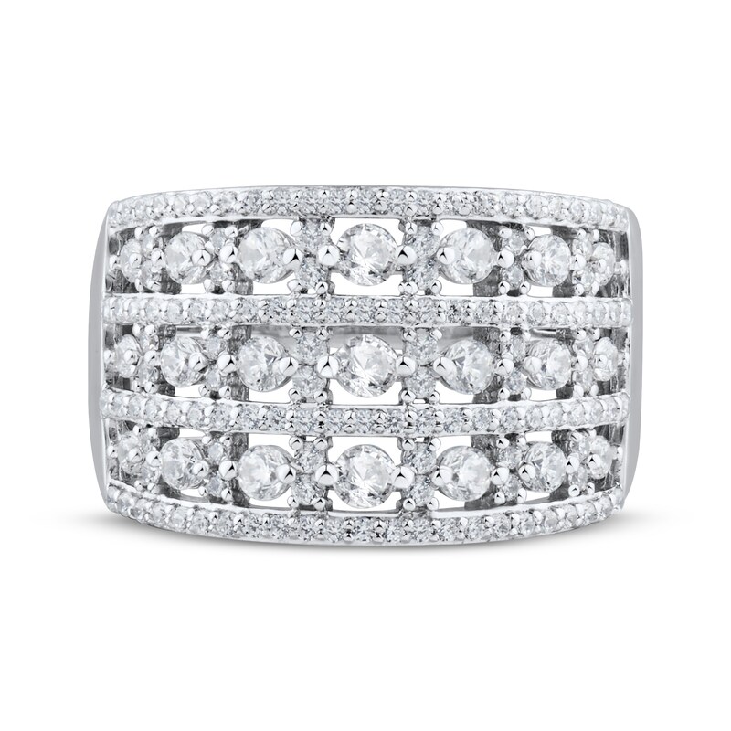 Main Image 3 of Diamond Multi-Row Ring 1 ct tw 14K White Gold