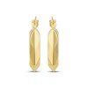 Thumbnail Image 2 of Hexagon Puffed Hoop Earrings 14K Yellow Gold 17mm