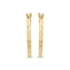 Thumbnail Image 2 of Etched Round Hoop Earrings 14K Yellow Gold 16mm