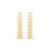 Thumbnail Image 2 of Diamond Bead-Edge Hoop Earrings 1/10 ct tw 10K Yellow Gold