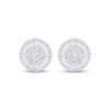 Thumbnail Image 2 of Multi-Diamond Circle Halo Stud Earrings 1/2 ct tw 10K White Gold