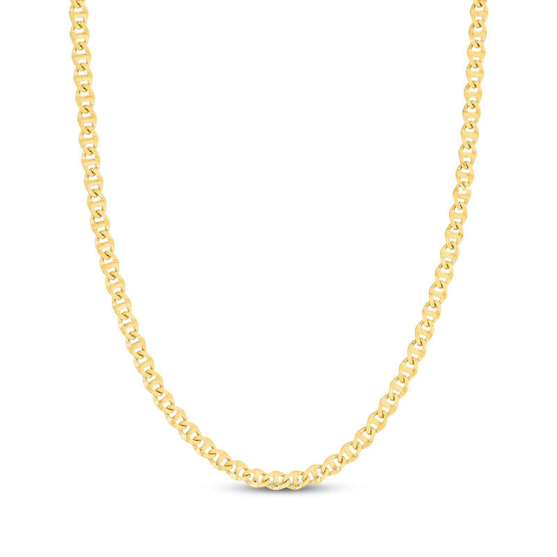 Main Image 1 of Anchor Chain Necklace 4.2mm Solid 14K Yellow Gold 22"