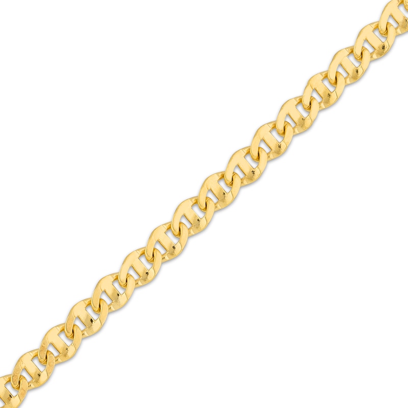 Main Image 2 of Anchor Chain Necklace 4.2mm Solid 14K Yellow Gold 22"