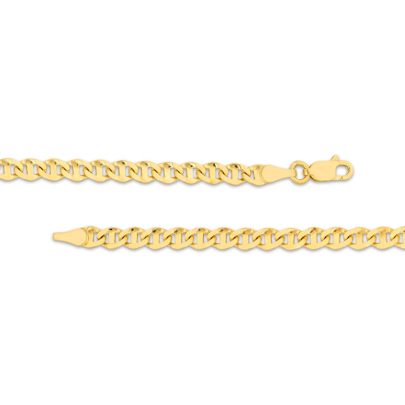 Main Image 3 of Anchor Chain Necklace 4.2mm Solid 14K Yellow Gold 22"