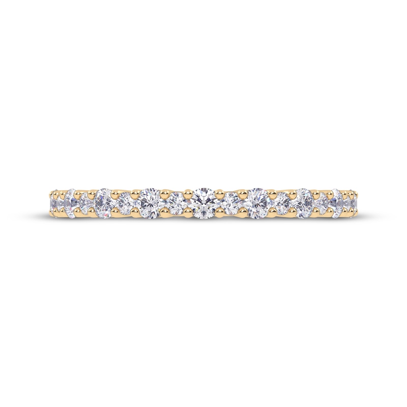 Main Image 3 of Adore Alternating Size Diamond Stackable Anniversary Ring 1/4 ct tw 14K Yellow Gold