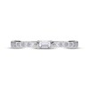 Thumbnail Image 3 of Adore Round and Baguette-Cut Diamond Anniversary Ring 1/4 ct tw 14K White Gold