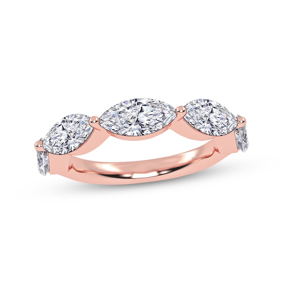 Adore Lab-Grown Diamonds Marquise-Cut East-West Anniversary Ring 2 ct tw 14K Rose Gold