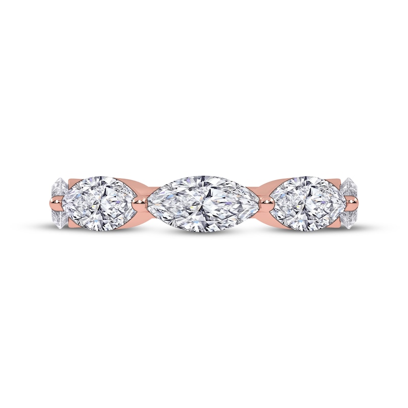 Main Image 3 of Adore Lab-Grown Diamonds Marquise-Cut East-West Anniversary Ring 2 ct tw 14K Rose Gold