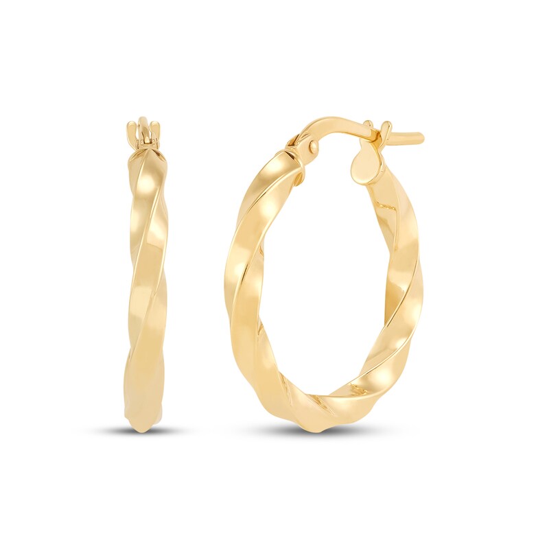 Main Image 2 of Hollow Hoop Earrings Gift Set 14K Yellow Gold 14mm
