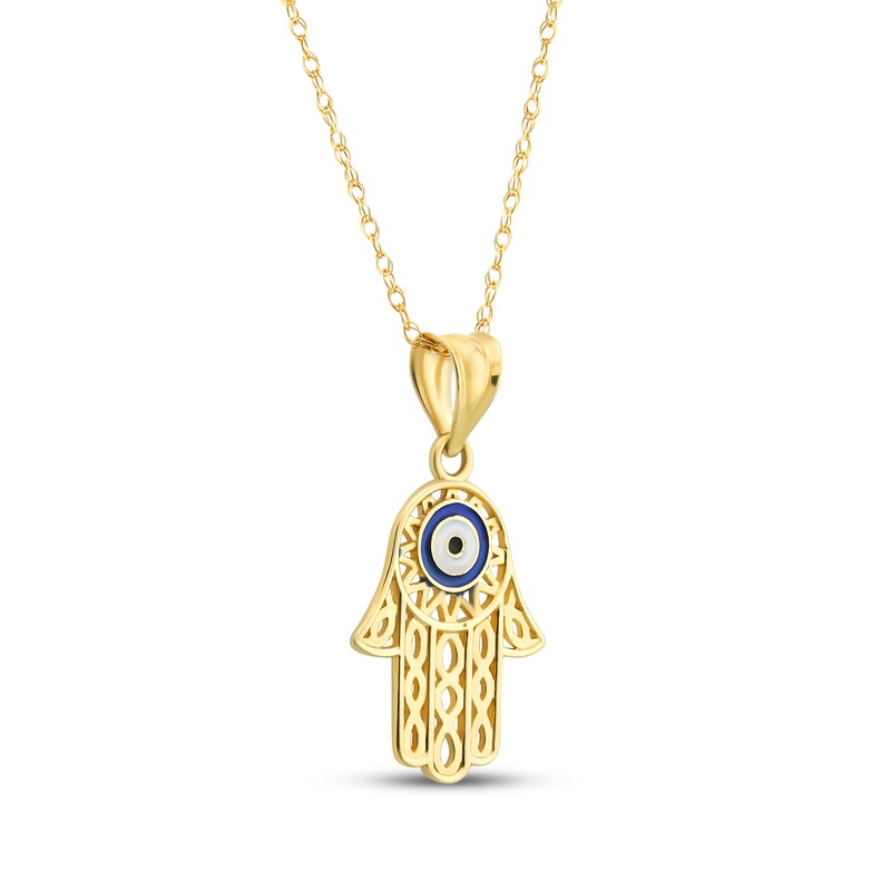 Main Image 2 of Hamsa Necklace 14K Yellow Gold 18"