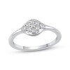 Thumbnail Image 1 of Diamond Petite Signet Ring 1/6 ct tw Sterling Silver