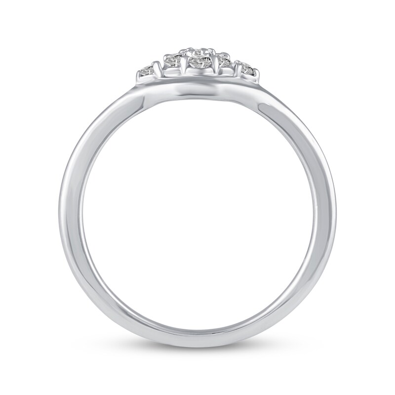 Main Image 3 of Diamond Petite Signet Ring 1/6 ct tw Sterling Silver