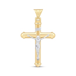 Crucifix Charm 10K Two-Tone Gold