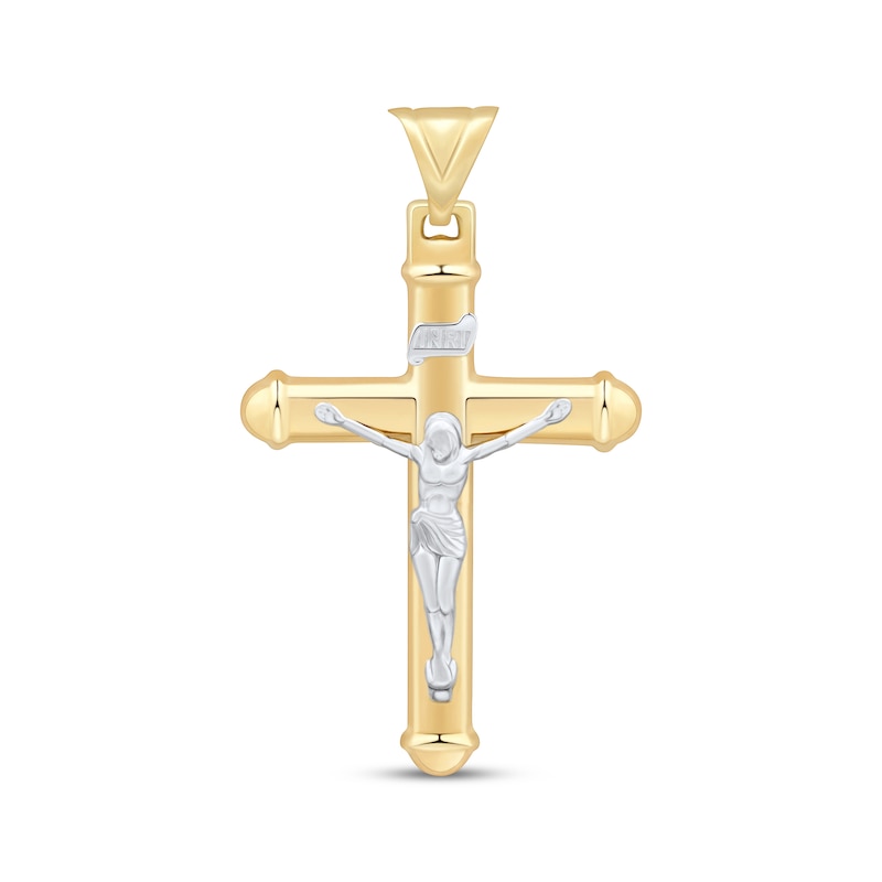 Main Image 1 of Crucifix Charm 10K Two-Tone Gold