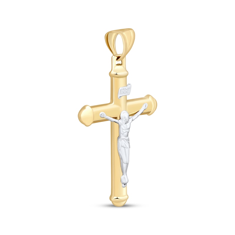 Main Image 2 of Crucifix Charm 10K Two-Tone Gold