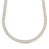 Thumbnail Image 1 of Men's 9mm Pavé-Set Diamond Curb Chain Necklace 1 ct tw Hollow 10K Yellow Gold 20"