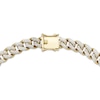 Thumbnail Image 3 of Men's 9mm Pavé-Set Diamond Curb Chain Necklace 1 ct tw Hollow 10K Yellow Gold 20"