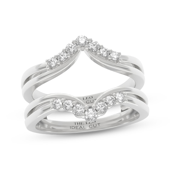 THE LEO Ideal Cut Diamond Enhancer Ring 1/3 ct tw 14K White Gold