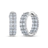 Thumbnail Image 1 of KAY Lab-Grown Diamonds Two-Row Inside-Out Hoop Earrings 4 ct tw 14K White Gold