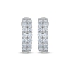 Thumbnail Image 2 of KAY Lab-Grown Diamonds Two-Row Inside-Out Hoop Earrings 4 ct tw 14K White Gold