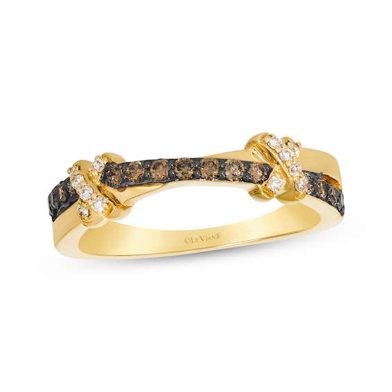 Le Vian Kiss Collection Diamond Crossover Ring 1/3 ct tw 14K Honey Gold