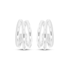 Thumbnail Image 2 of Three-Row Split J-Hoop Earrings Sterling Silver
