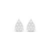 Thumbnail Image 2 of Multi-Diamond Teardrop Stud Earrings 1/4 ct tw 10K White Gold
