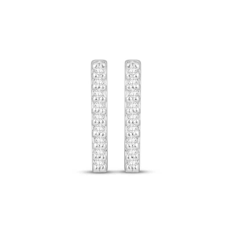 Main Image 2 of Diamond Bar Studs Earrings 1/20 ct tw 10K White Gold