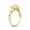 Thumbnail Image 2 of Adore Oval-Cut & Pear-Shaped Diamond Three-Stone Engagement Ring 1-1/2 ct tw 14K Yellow Gold