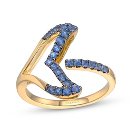 Le Vian Blue Sapphire Whale Tail Ring 14K Honey Gold