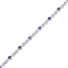 Thumbnail Image 2 of Blue & White Lab-Created Sapphire Infinity Bracelet Sterling Silver 7.25"