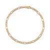 Thumbnail Image 1 of 3.4mm Figaro Chain Bracelet Hollow 10K Yellow Gold 7.5"