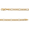 Thumbnail Image 2 of 3.4mm Figaro Chain Bracelet Hollow 10K Yellow Gold 7.5"