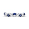 Thumbnail Image 3 of Adore Lab-Grown Diamonds Marquise-Cut Blue Lab-Created Sapphire Anniversary Ring 1/4 ct tw 14K White Gold