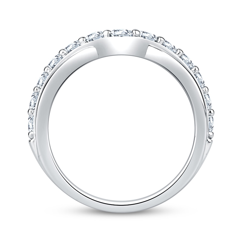 Main Image 3 of Adore Lab-Grown Diamonds Contour Anniversary Ring 1 ct tw 14K White Gold