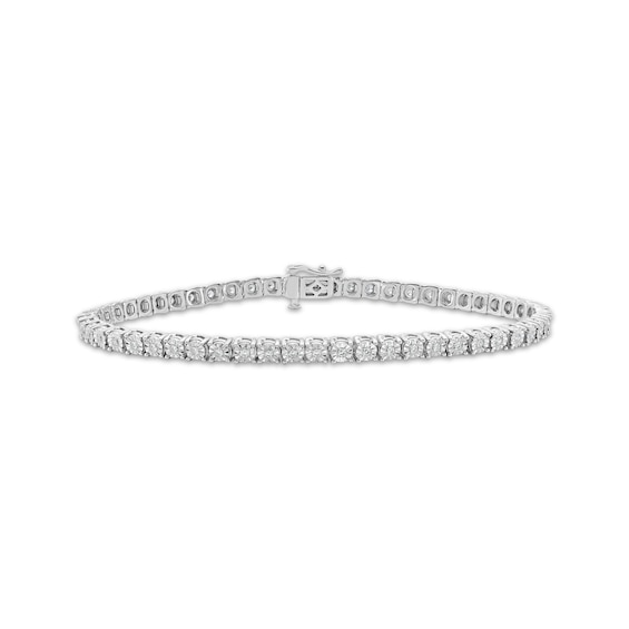 Diamond Tennis Bracelet 1 ct tw Sterling Silver 8.5"