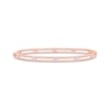 Thumbnail Image 1 of Diamond Bezel-Set Station Bangle Bracelet 1/5 ct tw 10K Rose Gold