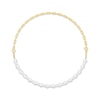 Thumbnail Image 1 of STUDIO BY KAY Cultured Freshwater Pearl & Paperclip Chain Choker Necklace 24K Yellow Gold Vermeil Sterling Silver 15"