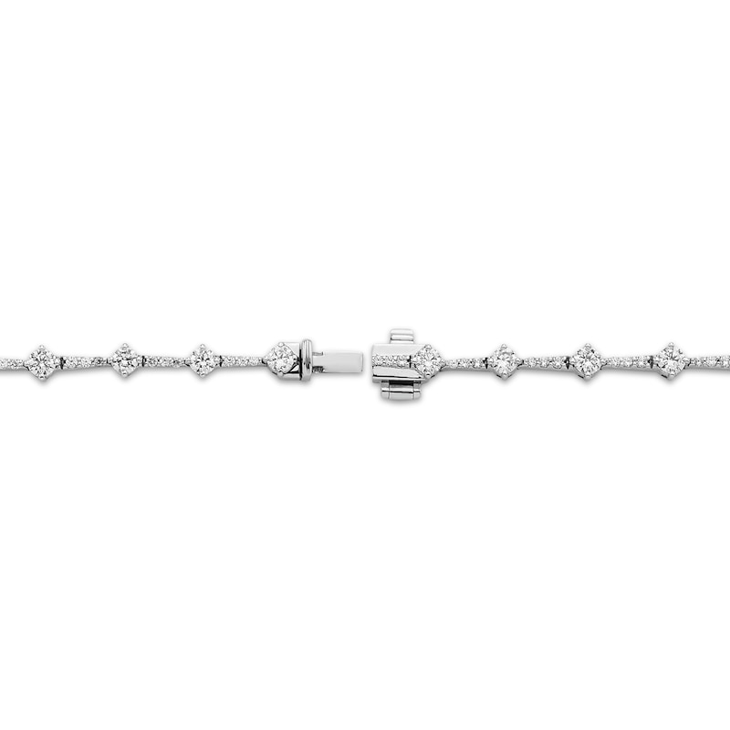 Main Image 3 of Milestones Diamond Station Bracelet 2 ct tw 10K White Gold 7.25"
