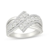Thumbnail Image 1 of Diamond Ribbon Bypass Ring 1/4 ct tw Sterling Silver