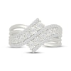 Thumbnail Image 4 of Diamond Ribbon Bypass Ring 1/4 ct tw Sterling Silver