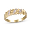 Thumbnail Image 1 of Diamond Diagonal Trios Fashion Ring 1/6 ct tw 10K Yellow Gold