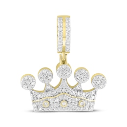 Men's Diamond Crown Charm 1/2 ct tw 10K Yellow Gold