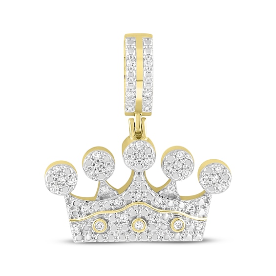 Men's Diamond Crown Charm 1/2 ct tw 10K Yellow Gold