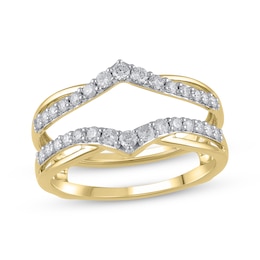 Adore Diamond Chevron Enhancer Ring 1/2 ct tw Round-cut 14K Yellow Gold