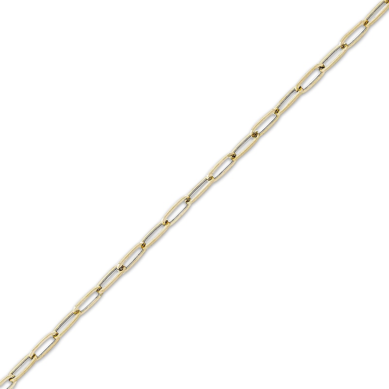 Main Image 2 of 3.5mm Paperclip Chain Bracelet Hollow 10K Yellow Gold 7.5"
