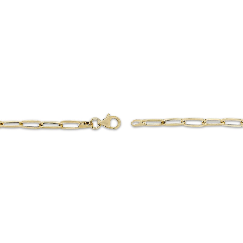 Main Image 3 of 3.5mm Paperclip Chain Bracelet Hollow 10K Yellow Gold 7.5"