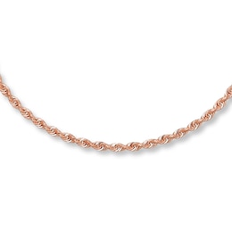 Rope Necklace 14K Rose Gold 16&quot; Length
